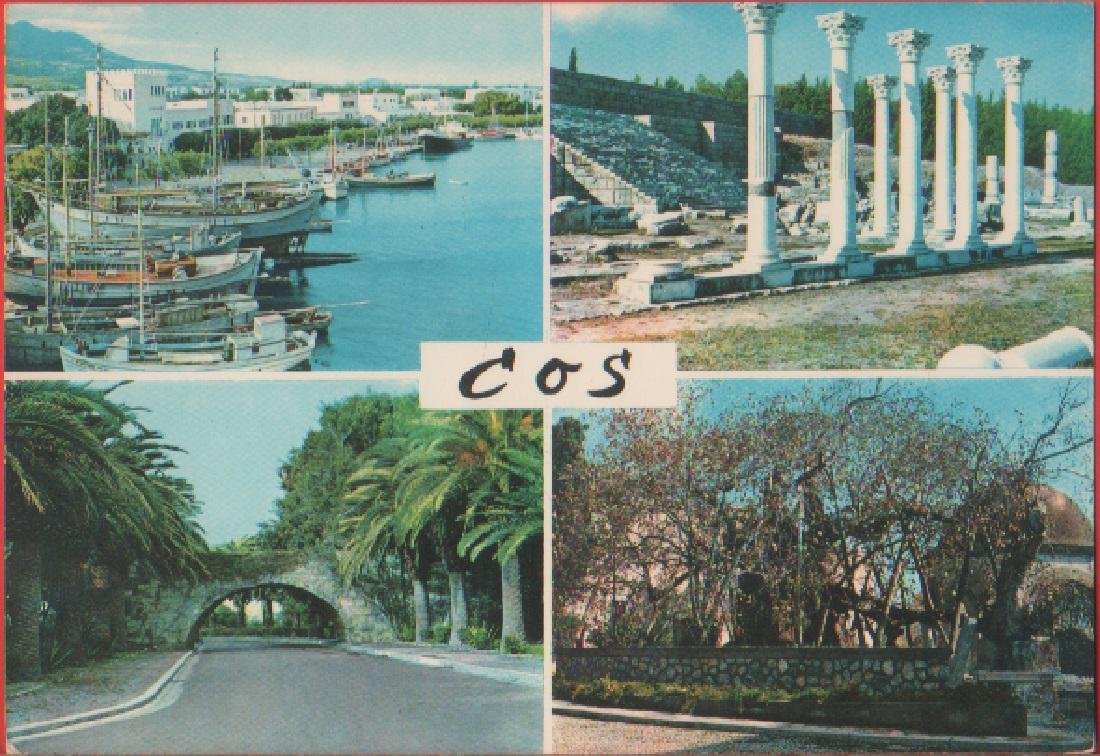 Cos (GRE). Vedute. Non viaggiata. Originale
