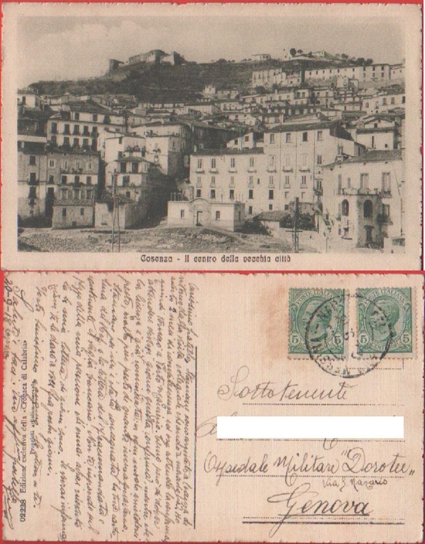 Cosenza. Il centro della città vecchia. Viaggiata 1918