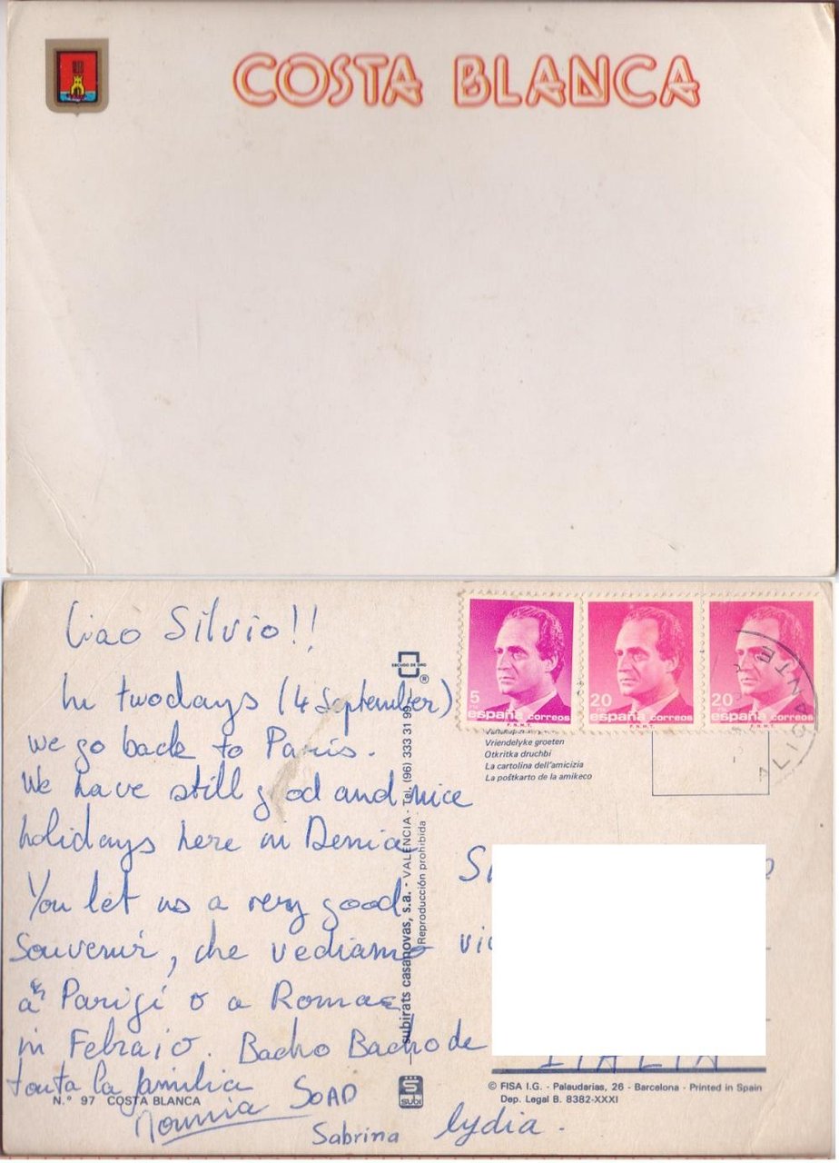 Costa Blanca. Viaggiata