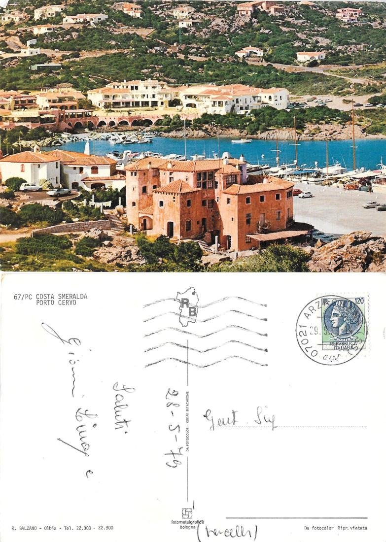 Costa Smeralda. Porto Cervo (SS). Viaggiata 1979