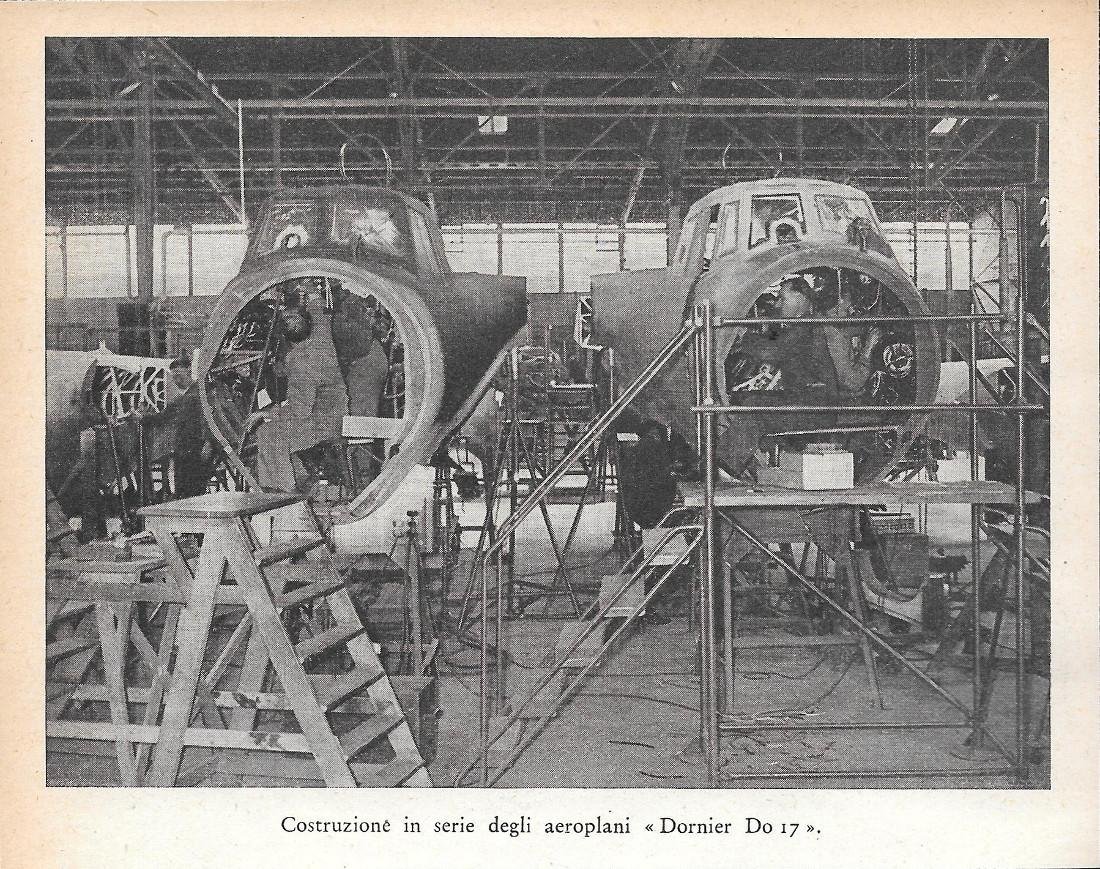 Costruzione in serie di aeroplani Dornier Do 17. Stampa 1934