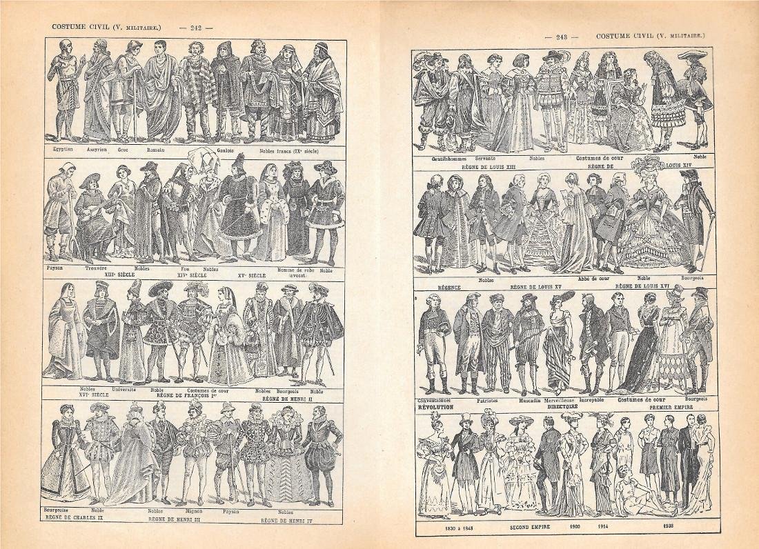 Costume civil. Stampa 1954, pagina doppia