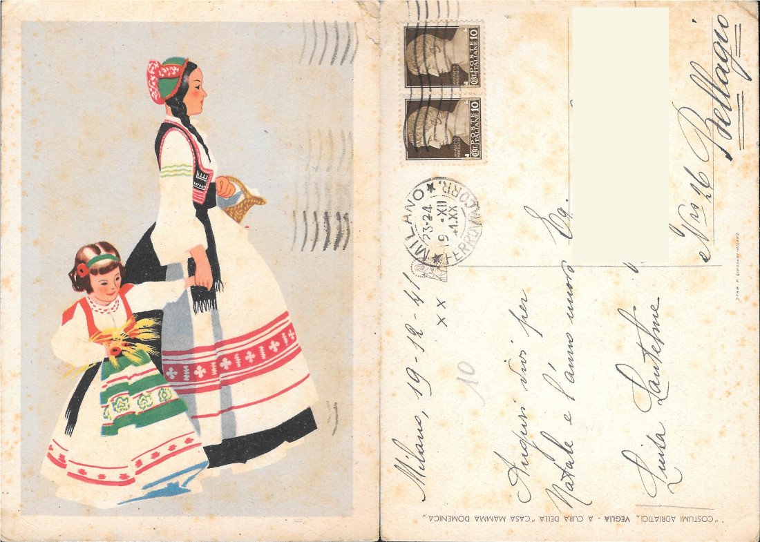 Costumi Adriatici. Viaggiata 1941