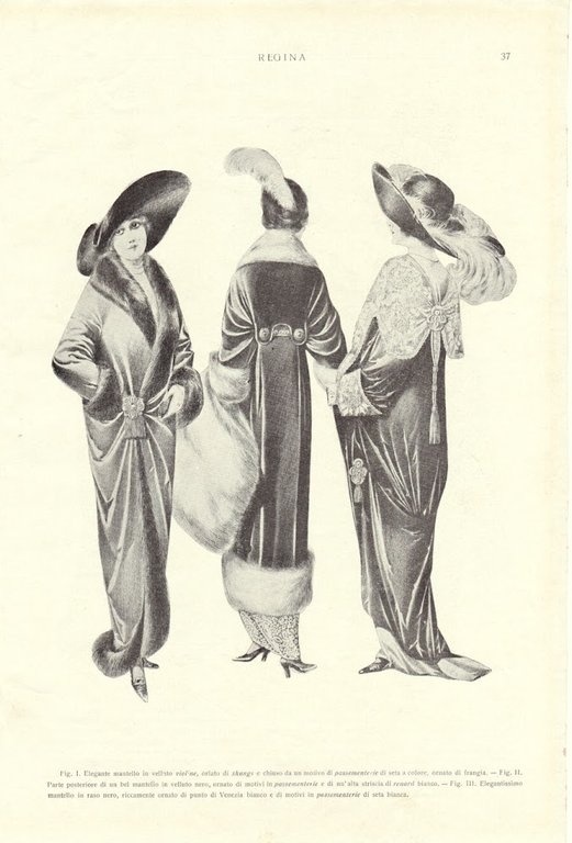 Costumi da maschera per signora/Eleganti mantelli. Immagine 1913.
