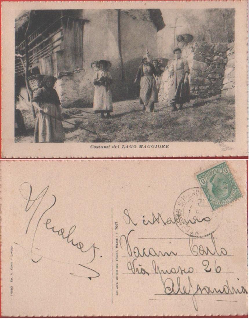 Costumi del Lago Maggiore. Viaggiata 1918