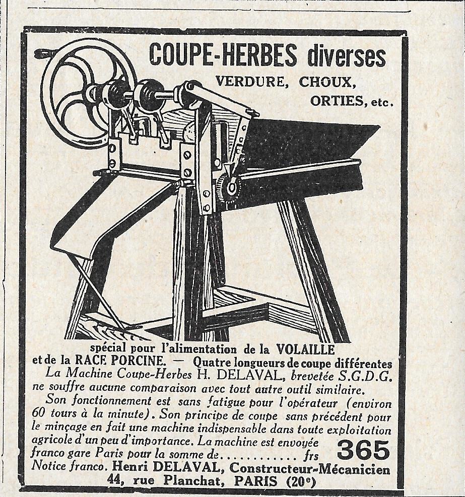 Coupe-Herbes Henri Delaval - Advertising 1924