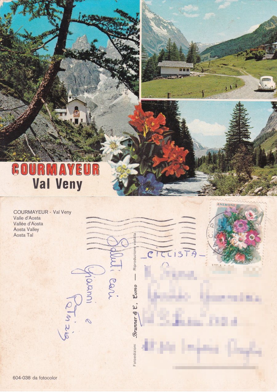 Courmayeur. Val Veny. Viaggiata 1982