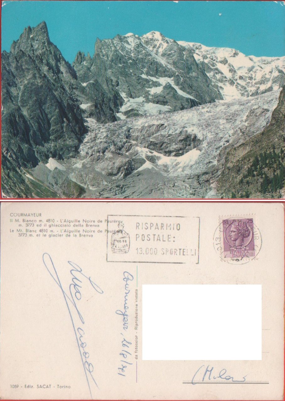 Courmayeur. Viaggiata 1971