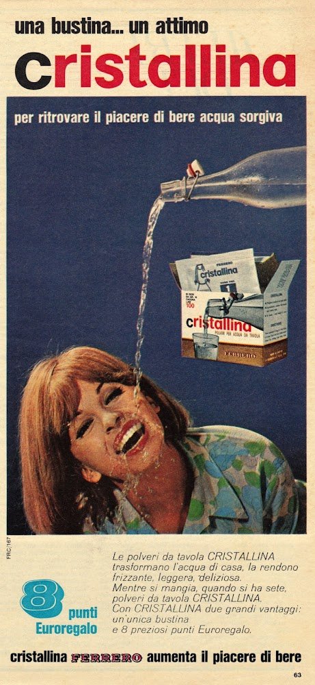Cristallina Ferrero, una bustina... un attimo. Advertising 1967