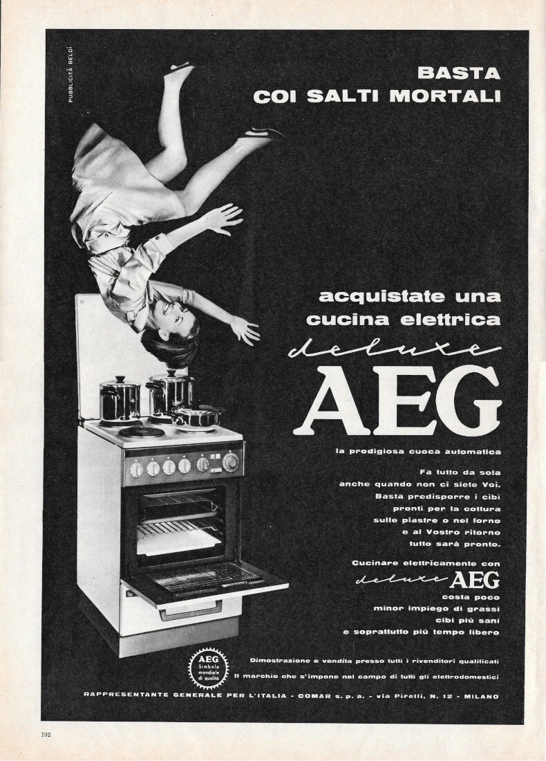Cucina elettrica AEG de luxe - Advertising 1964