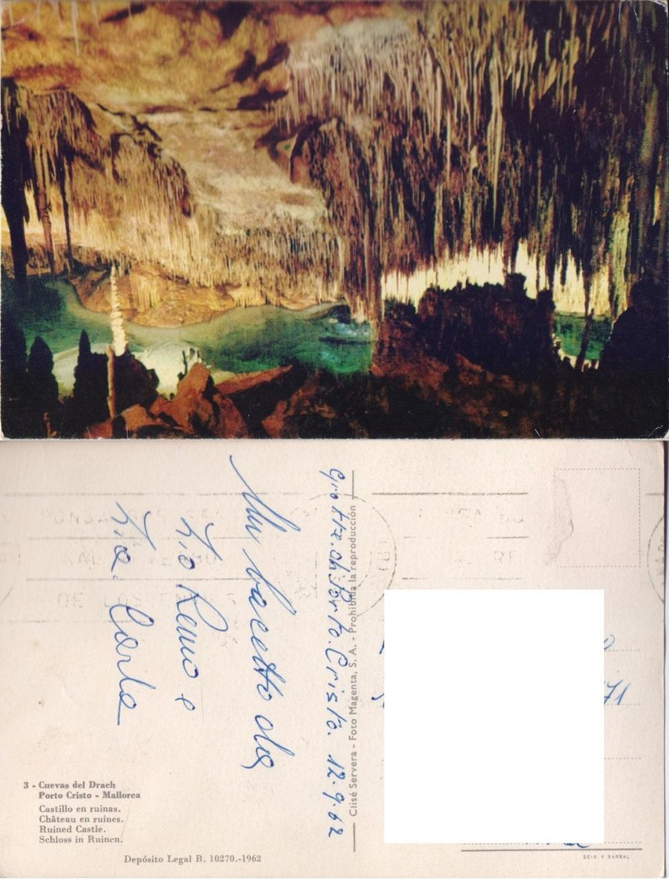 Cueva del Drach. Porto Cristo. Mallorca. Viaggiata 1962