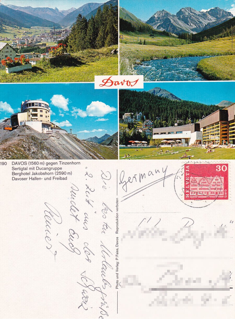 Davos. Vedute. Svizzera. Viaggiata