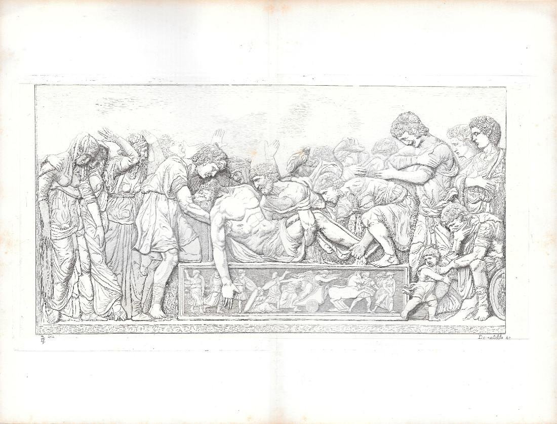 Deposizione di Cristo, Donatello, basilica del Santo a Padova. Engraving …