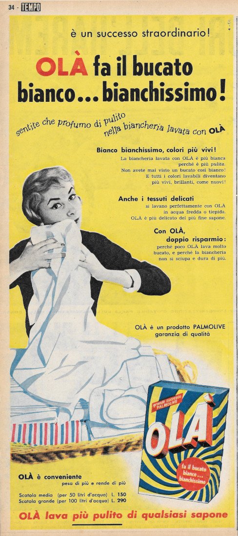 Detersivo Olà Palmolive - Advertising 1956