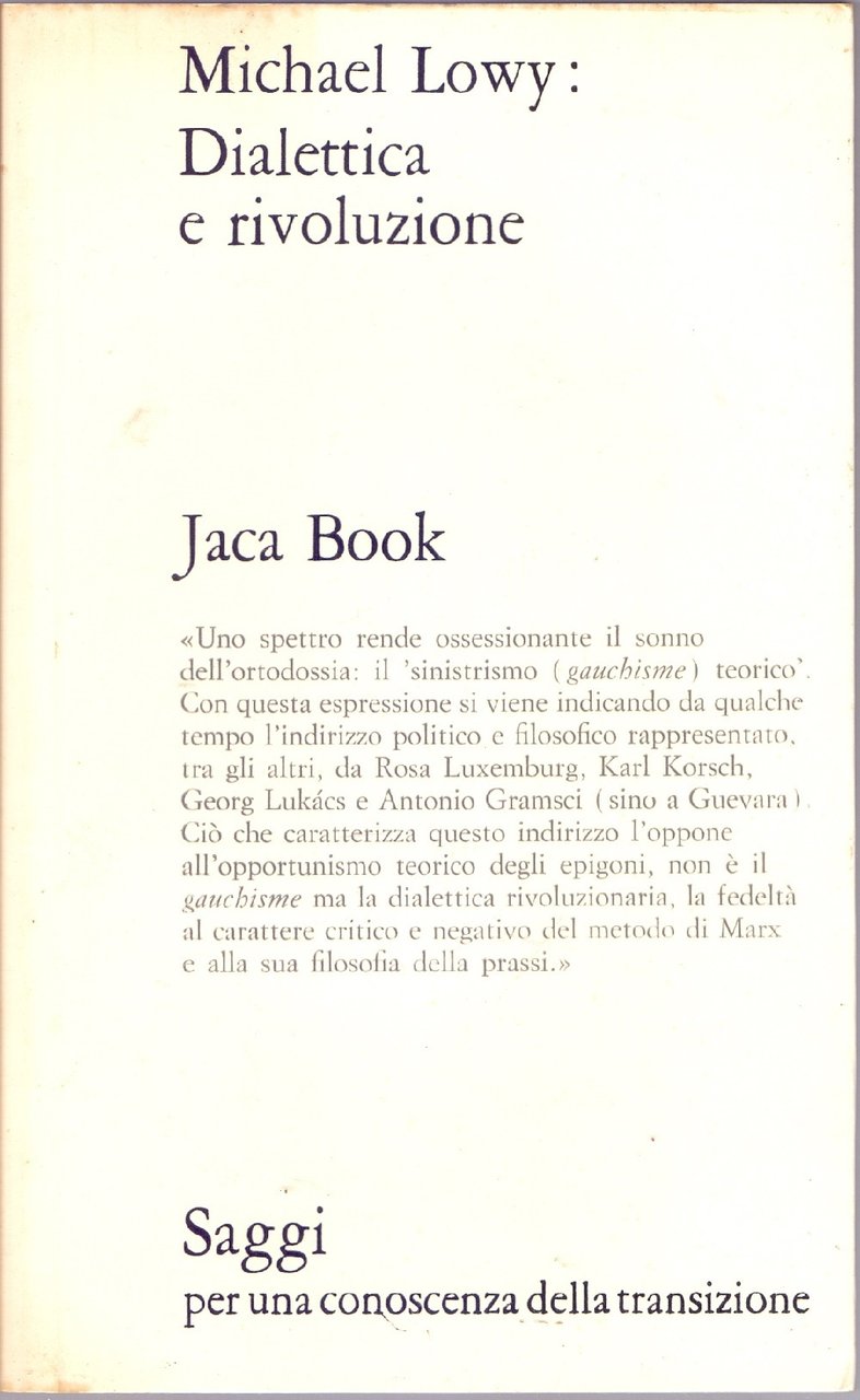 Dialettica e rivoluzione - Michael Lowy