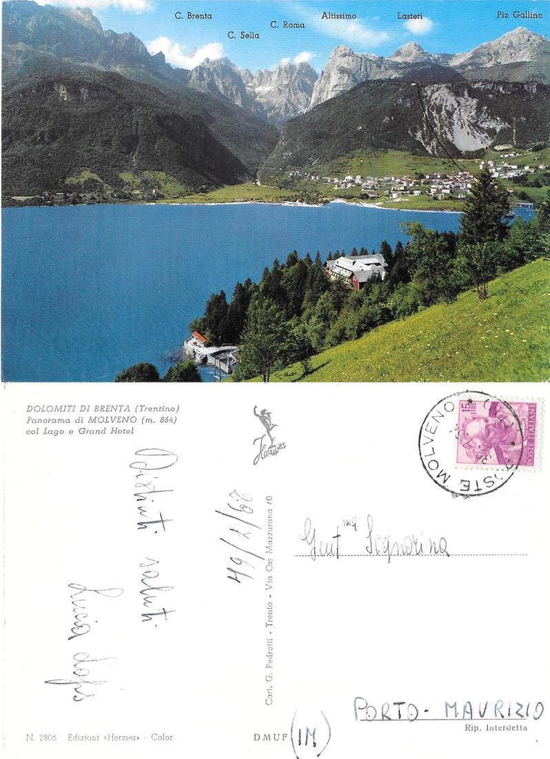 Dolomiti del Brenta. Panorama di Molveno col Lago e Grand …