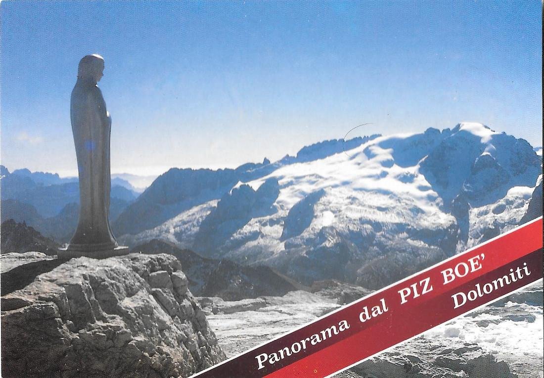 Dolomiti. Panorama dal Piz Boè verso la Marmolada. Non viaggiata