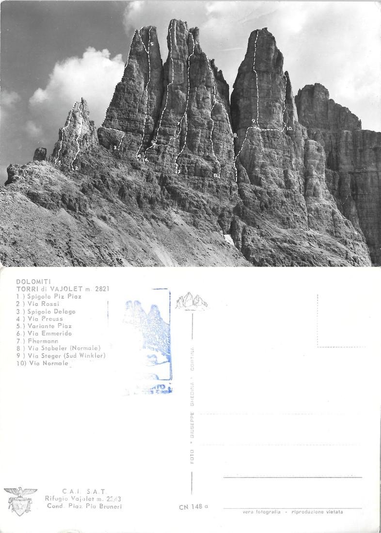 Dolomiti. Torri di Vajolet. Foto Ghedina. Ed. CAI. SAT. Non …