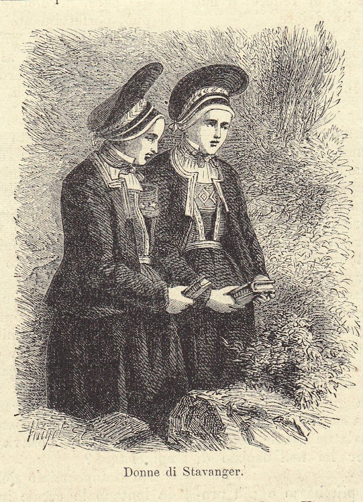 Donne di Stavager (Norvegia). Illustrazione 1864