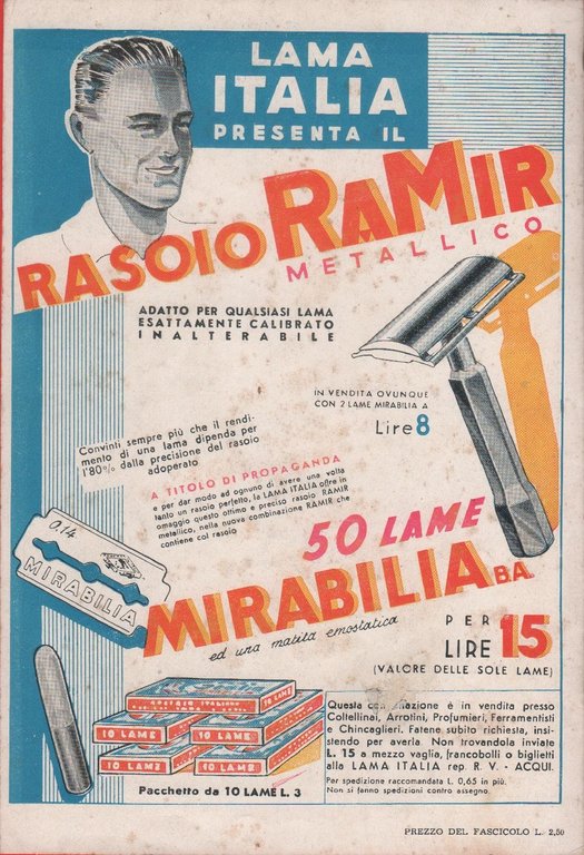 Duco gli smalti per le mimetizzazioni /Rasoio RaMir. Advertising 1941 …