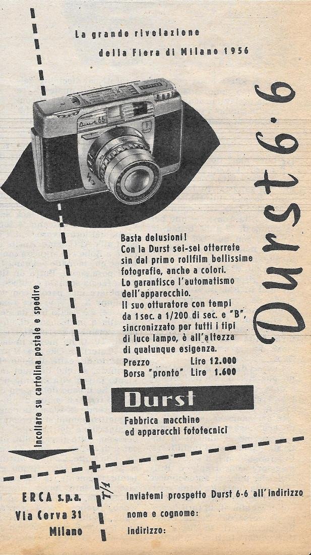 Durst 6x6. Advertising 1956