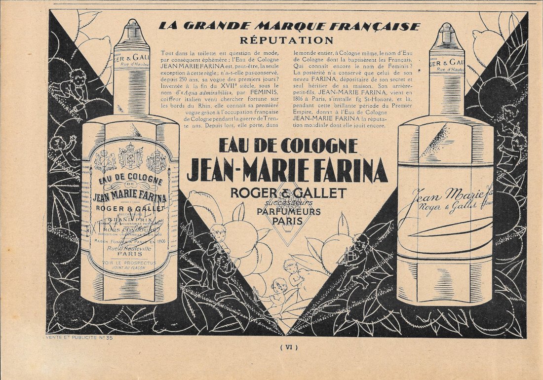 Eau de Cologne Jean-Marie Farina. Roger &amp; Gallet - Advertising …