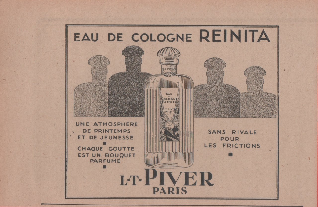 Eau de Cologne Reinita. LT Piver Paris. Advertising 1928