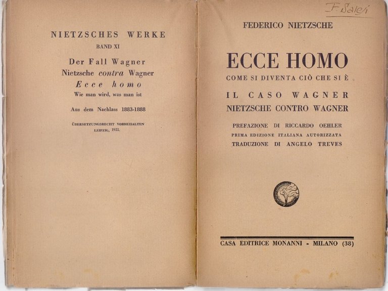 Ecce Homo contro Wagner - Federico Nietzsche