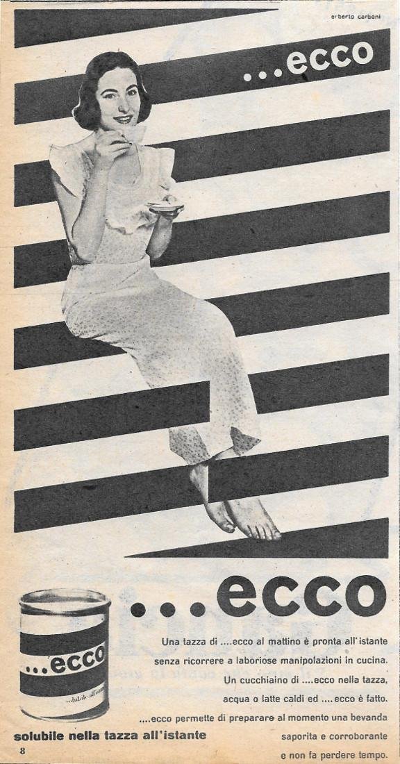 Ecco solubile. Advertising 1956