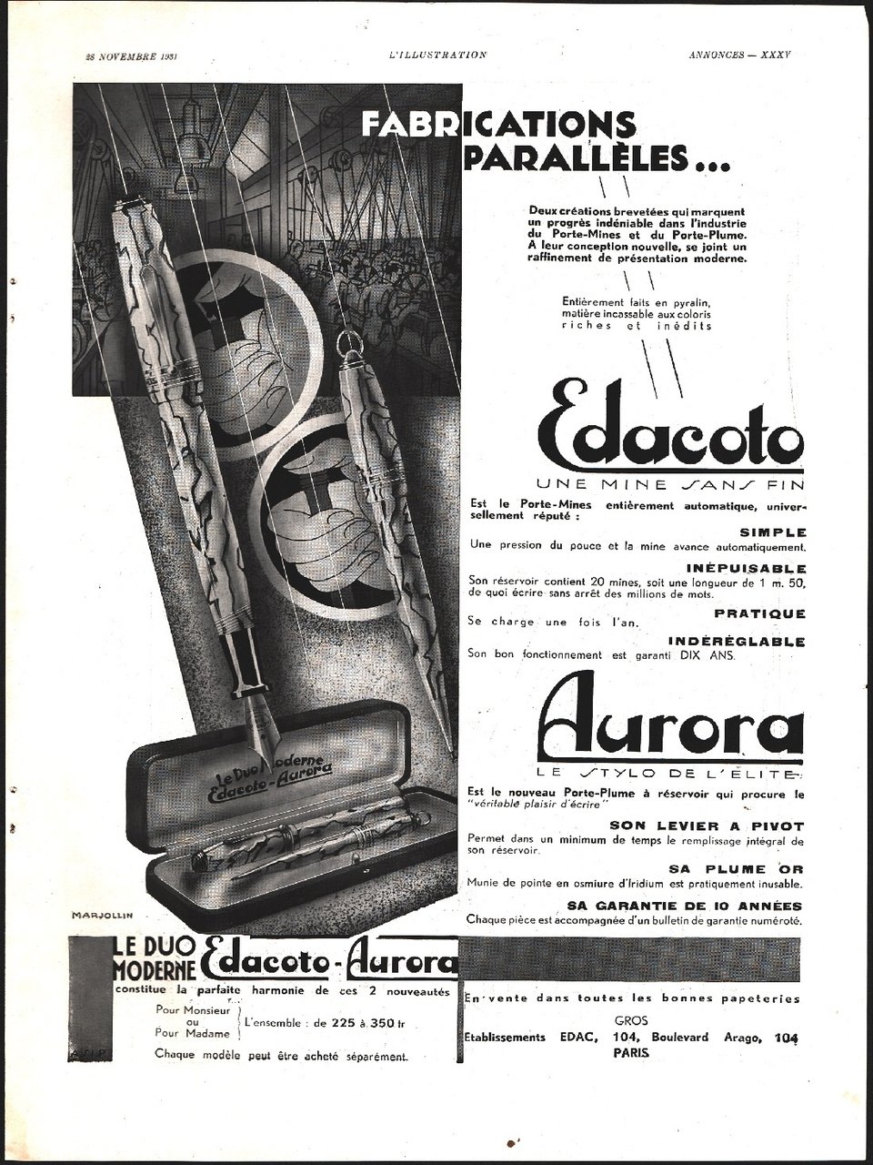 Edacoto un mine sans fin, Aurora le stylo de l'elite. …