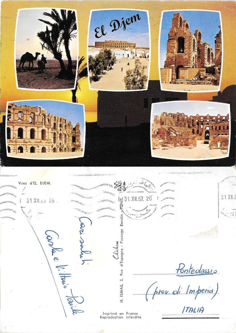 El Djem (Tunisie). Viaggiata 1967