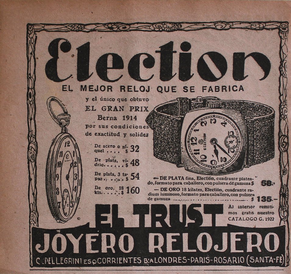 Election ele mejor reloj que se fabrica - Advertising 1922