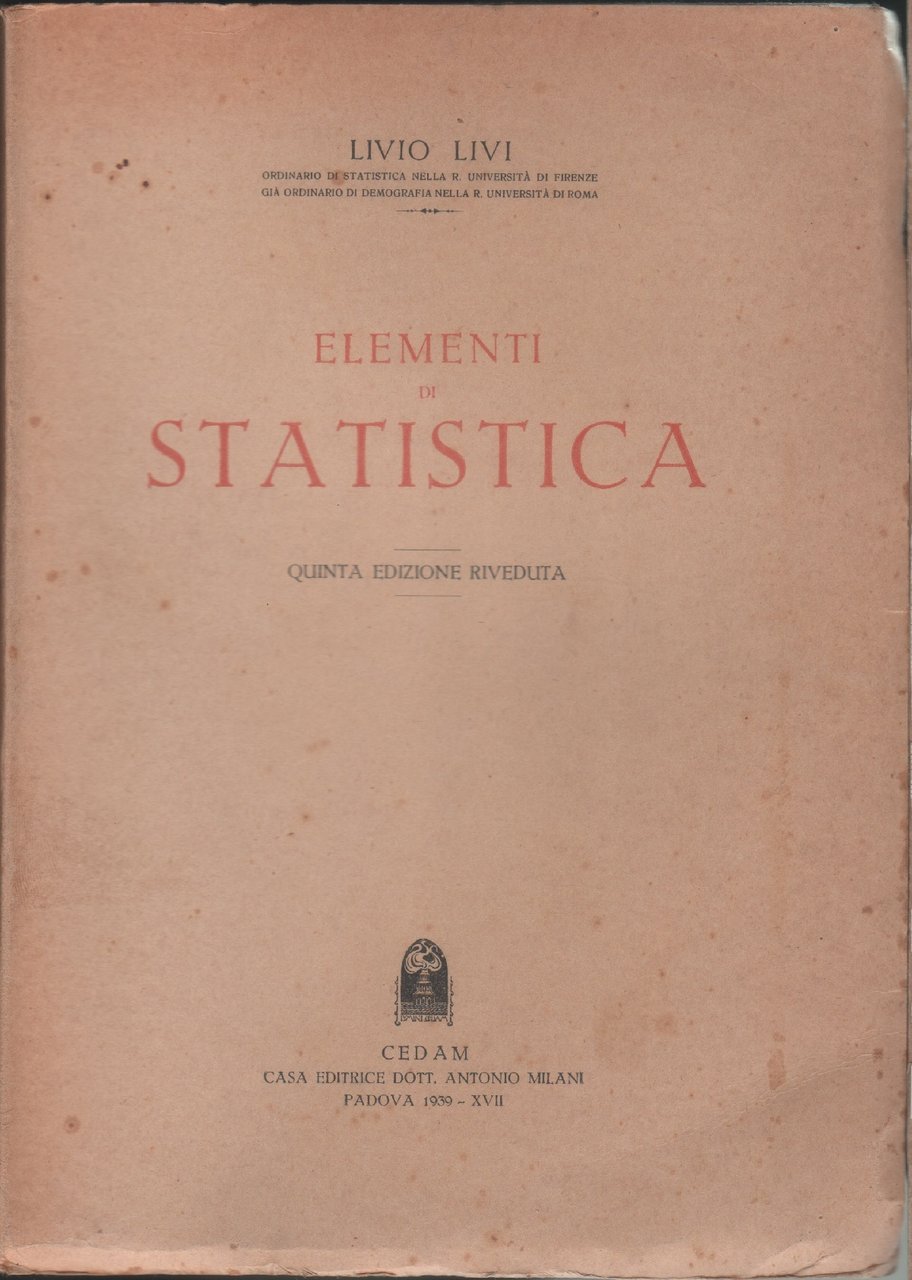 Elementi di Statistica - Livio Livi