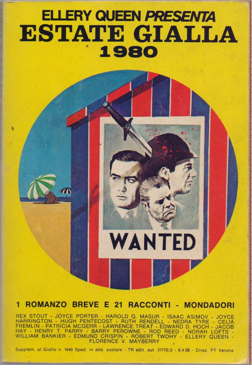 Ellery Queen presenta Estate Gialla 1980 1 romanzo breve e …