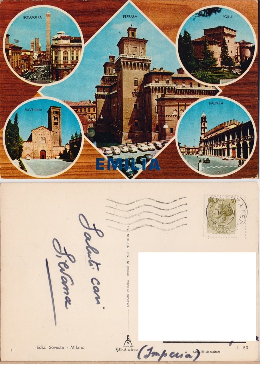Emilia. Vedute. Viaggiata 1974