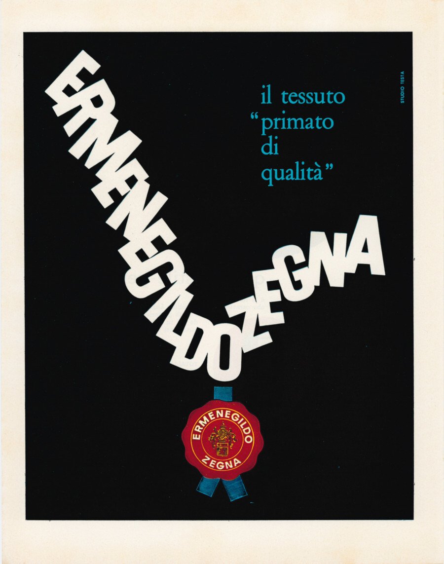 Ermenegildo Zegna / Lagomarsino. Advertising 1961