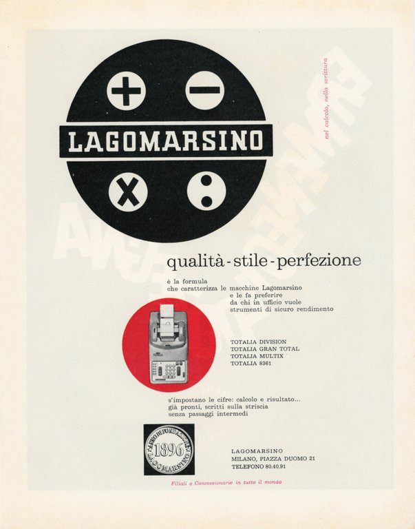 Ermenegildo Zegna / Lagomarsino. Advertising 1961