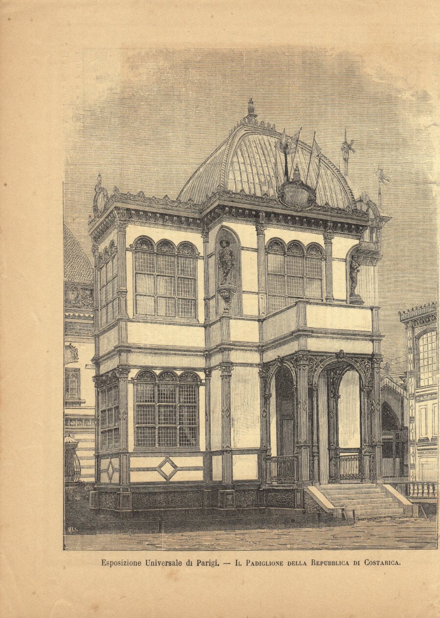 Esposizione Universale di Parigi. Padiglione del Costarica. Immagine 1889