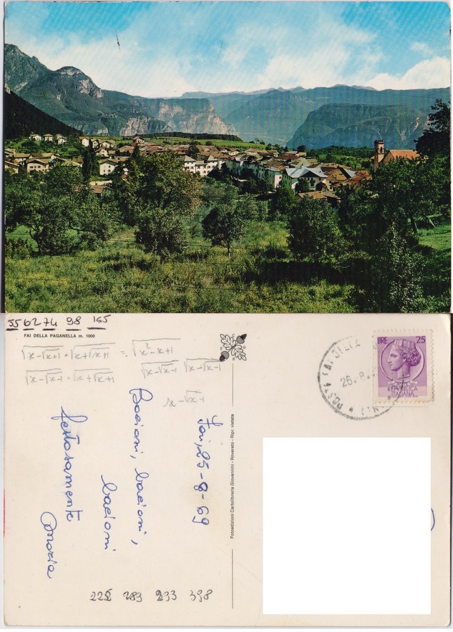 Fai della Paganella Viaggiata 1969