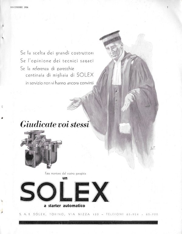 Fari Bosch / CarburatoriSolex - Advertising 1934