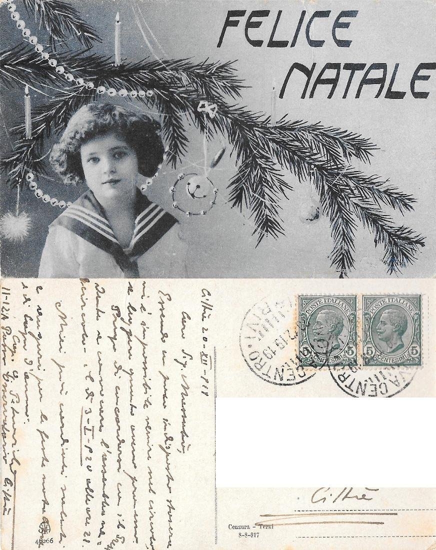 Felice Natale. Viaggiata 1919