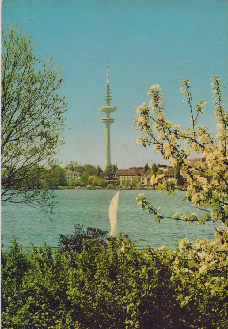 Fernsehturm Hamburg. Hohen uber Grund. Non viaggiata