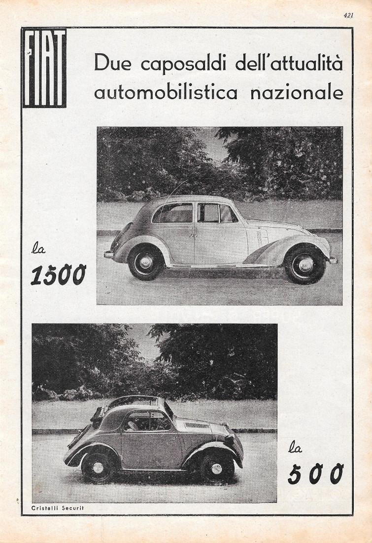 FIAT 1500 e 500 / Radio CGE 450 super 5 …