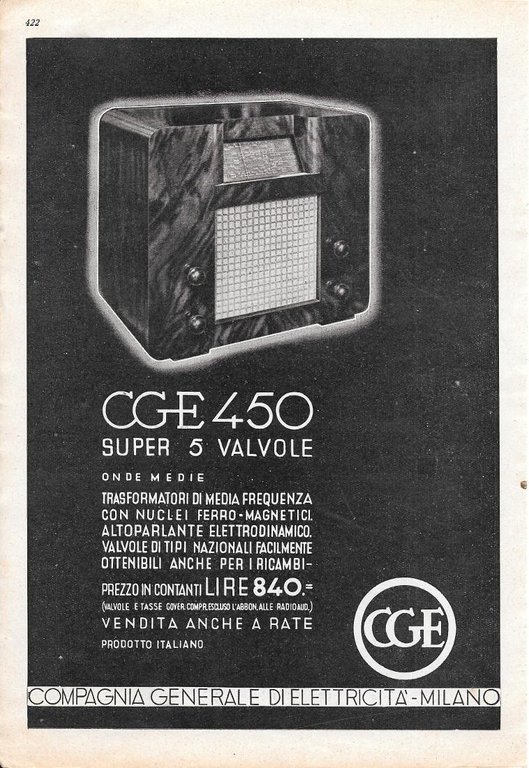 FIAT 1500 e 500 / Radio CGE 450 super 5 …