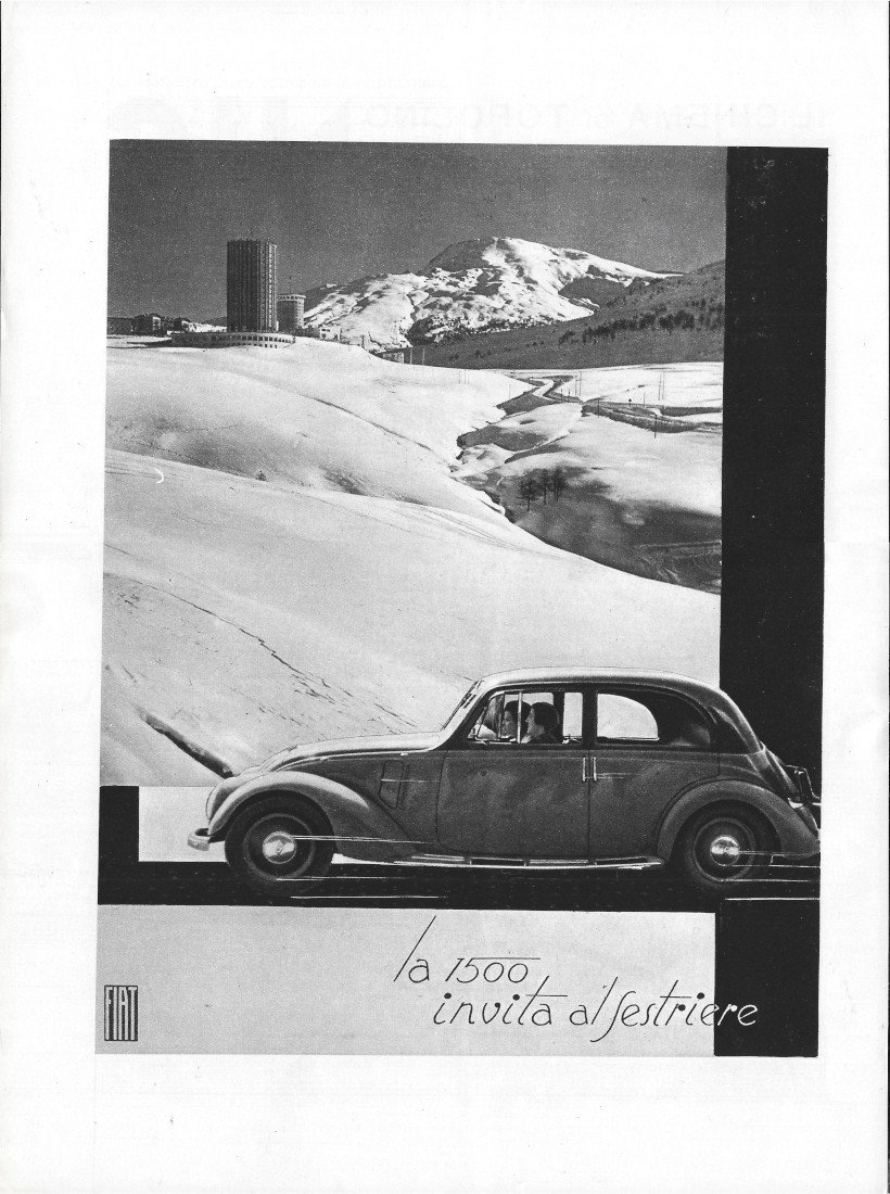 FIAT. La 1500 invita al Sestriere - Advertising 1936