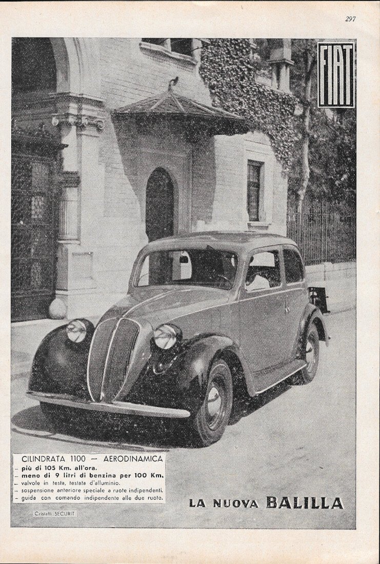 FIAT La Nuova Balilla - Advertising 1937
