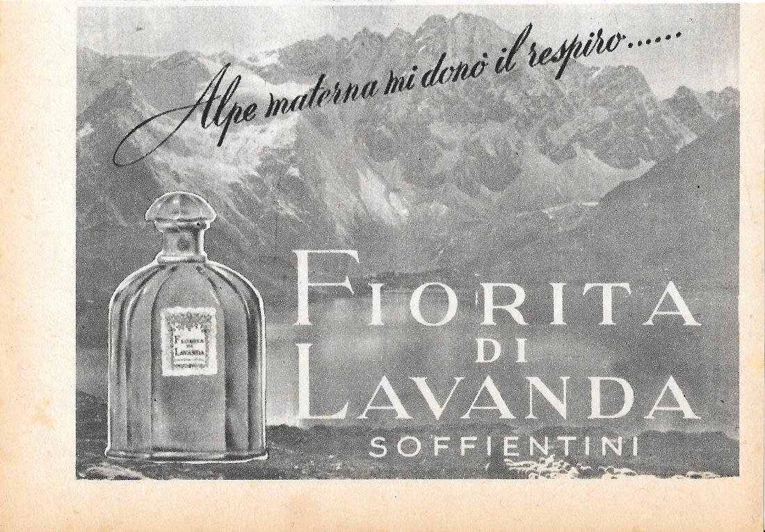 Fiorita di lavanda. Soffientini. Advertising 1947