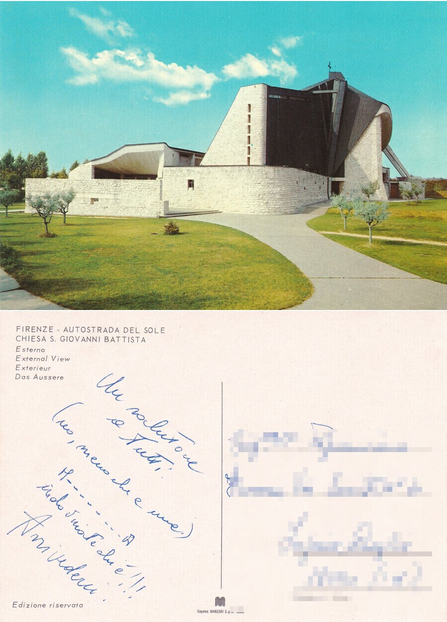 Firenze. CHiesa di S. Giovanni Battista. Autosole Non viaggiata