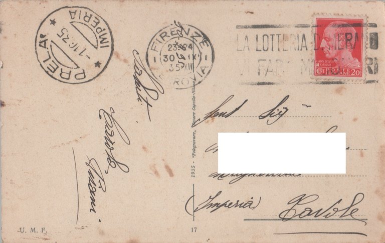 Firenze. Loggia dei Lanzi. viaggiata 1935 | Immagine Gallery 2