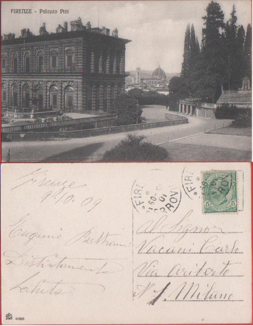 Firenze. Palazzo Pitti. Viaggiata 1909